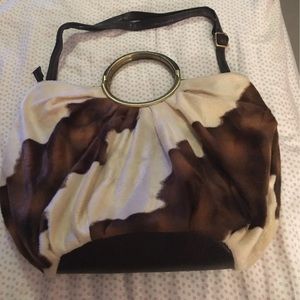 Faux Cowhide Purse